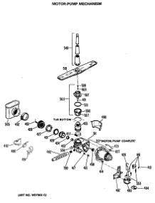 03 - Motor-Pump Mechanism parts for Ge Dishwasher HDA2000M35BA from AppliancePartsPros.com