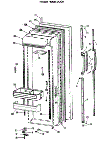 02 - Fresh Food Door parts for Ge Refrigerator CSX27DMA from AppliancePartsPros.com
