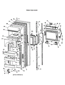 02 - Fresh Food Door parts for Ge Refrigerator CSX27HRAAD from AppliancePartsPros.com
