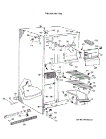 02 - Freezer Section parts for Ge Refrigerator CSE20ERAWH from AppliancePartsPros.com