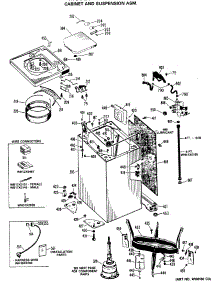 02 - Cabinet And Suspension Asm. parts for Ge Washer WLW3700BPL from AppliancePartsPros.com
