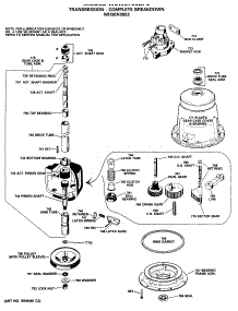 03 - Trasmission - Complete Breakdown parts for Ge Washer WLW3700BPL from AppliancePartsPros.com