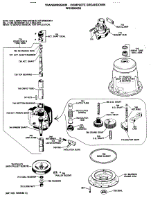 03 - Transmission - Complete Breakdown parts for Ge Washer WLW3700RBLWW from AppliancePartsPros.com