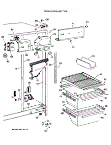 03 - Fresh Food Section parts for Ge Refrigerator CSX20EASAAD from AppliancePartsPros.com