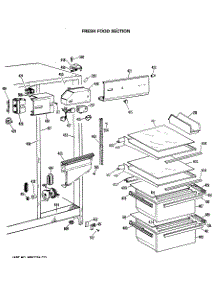 03 - Fresh Food Section parts for Ge Refrigerator CSX22GASAAD from AppliancePartsPros.com