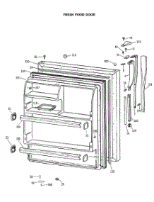 02 - Fresh Food Door parts for Ge Refrigerator CTX18LASERWH from AppliancePartsPros.com