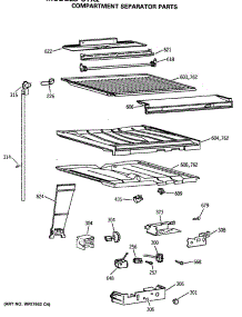 05 - Compartment Separator Parts parts for Ge Refrigerator CTX21GISNRWH from AppliancePartsPros.com