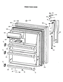02 - Fresh Food Door parts for Ge Refrigerator CTX21BASMRAD from AppliancePartsPros.com