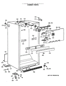 03 - Cabinet Parts parts for Ge Refrigerator CTE24GASKRWH from AppliancePartsPros.com
