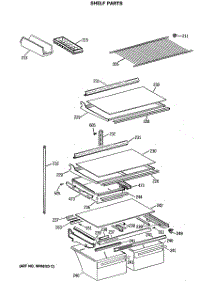 04 - Shelf Parts parts for Ge Refrigerator CTE24GASKRWH from AppliancePartsPros.com