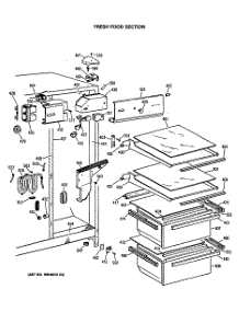 03 - Fresh Food Section parts for Ge Refrigerator CSX24KWSBAD from AppliancePartsPros.com
