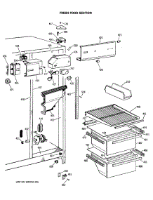 03 - Fresh Food Section parts for Ge Refrigerator CSC20EASBAD from AppliancePartsPros.com