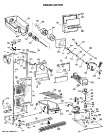 02 - Freezer Section parts for Ge Refrigerator CSC22GRSBAD from AppliancePartsPros.com