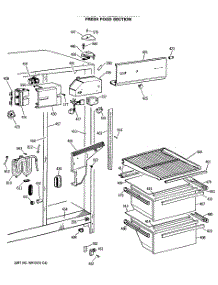 03 - Fresh Food Section parts for Ge Refrigerator CSX22BWTAWH from AppliancePartsPros.com