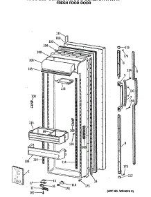 02 - Fresh Food Door parts for Ge Refrigerator CSX27DRTAAA from AppliancePartsPros.com