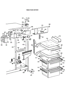 03 - Fresh Food Section parts for Ge Refrigerator CSK22GATCAD from AppliancePartsPros.com