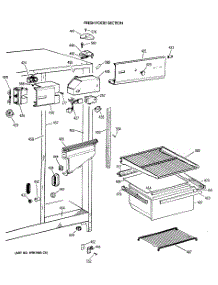 03 - Fresh Food Section parts for Ge Refrigerator CSX19LAXAWH from AppliancePartsPros.com