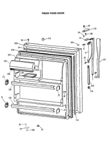 02 - Fresh Food Door parts for Ge Refrigerator CTX18CISERWW from AppliancePartsPros.com