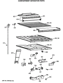 05 - Compartment Separator Parts parts for Ge Refrigerator CTX21GASRRAD from AppliancePartsPros.com