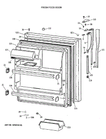 02 - Fresh Food Door parts for Ge Refrigerator CTH18EATERAD from AppliancePartsPros.com