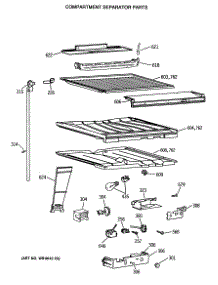 05 - Compartment Separator Parts parts for Ge Refrigerator CTX18CASJLAD from AppliancePartsPros.com