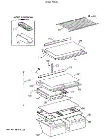 04 - Shelf Parts parts for Ge Refrigerator CTX18GISWRAD from AppliancePartsPros.com