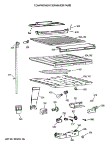 05 - Compartment Separator Parts parts for Ge Refrigerator CTE18GASTRWH from AppliancePartsPros.com