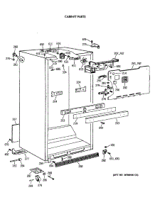 03 - Cabinet Parts parts for Ge Refrigerator CTE21GASVRWH from AppliancePartsPros.com