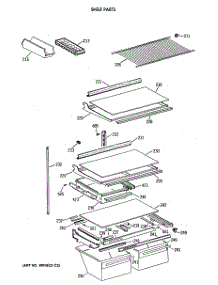 04 - Shelf Parts parts for Ge Refrigerator CTE21GASVRWH from AppliancePartsPros.com