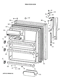 02 - Fresh Food Door parts for Ge Refrigerator CTE24GASMRWH from AppliancePartsPros.com