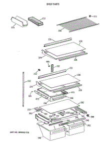04 - Shelf Parts parts for Ge Refrigerator CTE24GASMRWH from AppliancePartsPros.com