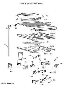 05 - Compartment Separator Parts parts for Ge Refrigerator CTE24GASMRWH from AppliancePartsPros.com