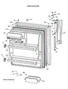 02 - Fresh Food Door parts for Ge Refrigerator CTE18GATNRWH from AppliancePartsPros.com