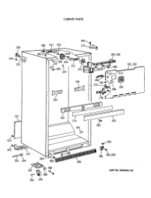 03 - Cabinet Parts parts for Ge Refrigerator CTE18GATNRWH from AppliancePartsPros.com