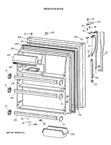 02 - Fresh Food Door parts for Ge Refrigerator CTE21GATVRWH from AppliancePartsPros.com