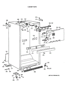03 - Cabinet Parts parts for Ge Refrigerator CTE21GATVRWH from AppliancePartsPros.com