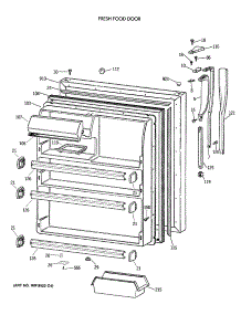 02 - Fresh Food Door parts for Ge Refrigerator CTE24GATJRWH from AppliancePartsPros.com