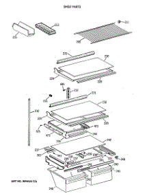 04 - Shelf Parts parts for Ge Refrigerator CTE24GATJRWH from AppliancePartsPros.com
