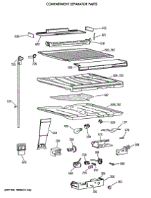 05 - Compartment Separator Parts parts for Ge Refrigerator CTE24GATJRWH from AppliancePartsPros.com