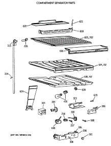 05 - Compartment Separator Parts parts for Ge Refrigerator CTH21GATFRAD from AppliancePartsPros.com