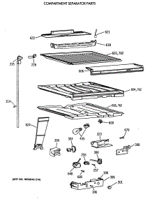 05 - Compartment Separator Parts parts for Ge Refrigerator CTX18KAXBRWH from AppliancePartsPros.com