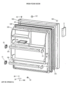 02 - Fresh Food Door parts for Ge Refrigerator CTX18LAXBRWH from AppliancePartsPros.com
