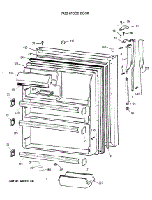 02 - Fresh Food Door parts for Ge Refrigerator CTG24GAXDRWW from AppliancePartsPros.com