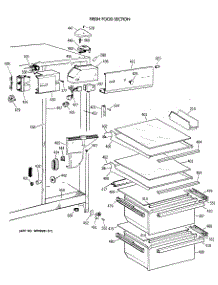 03 - Fresh Food Section parts for Ge Refrigerator CSX20KAXAAD from AppliancePartsPros.com