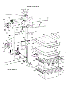 03 - Fresh Food Section parts for Ge Refrigerator CSX24GRXAAA from AppliancePartsPros.com