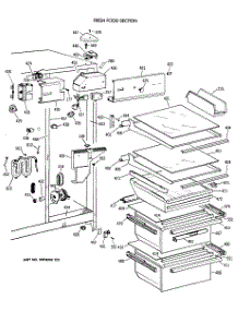 04 - Fresh Food Section parts for Ge Refrigerator CSX27DRXAAA from AppliancePartsPros.com