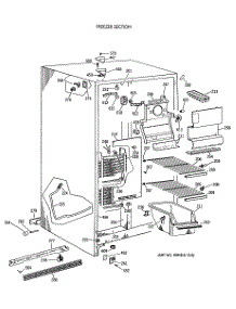 02 - Freezer Section parts for Ge Refrigerator CSK22GAXAAD from AppliancePartsPros.com