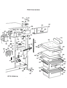 03 - Fresh Food Section parts for Ge Refrigerator CSK24GRXAAD from AppliancePartsPros.com