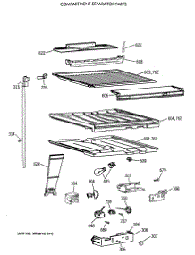 05 - Compartment Separator Parts parts for Ge Refrigerator CTX18CIXCLAD from AppliancePartsPros.com