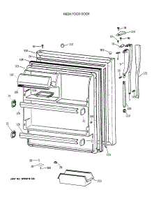 02 - Fresh Food Door parts for Ge Refrigerator CTX18KAXCRAD from AppliancePartsPros.com
